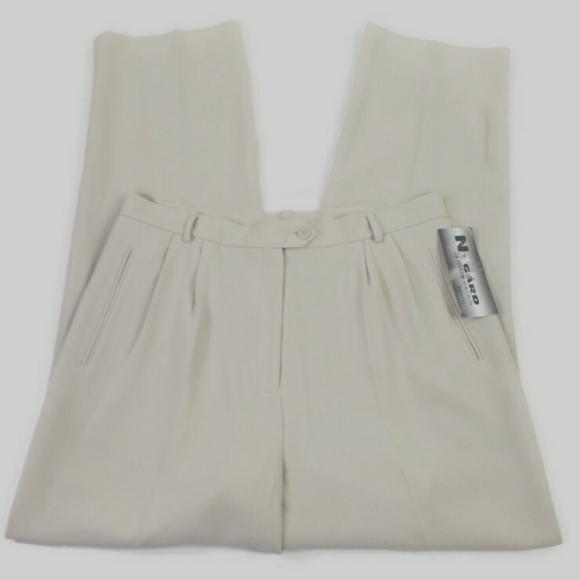 NYGARD Collection Putty Crepe Essential Pleated Front Dress Pants Womens 12P - Picture 3 of 14